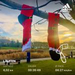 Edgar Schmidtke war auch wieder schnell unterwegs, absolvierte die sechs Kilometer in mehreren Runden um den Sta&szlig;furter Stadtsee und war auch bei der Gestaltung des Beweisfotos sehr kreativ.