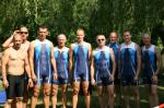 11 Triathleten der Gaensefurther Sportbewegung stellten sich in Bernburg dem H&auml;rtetest bei tropischen Temperaturen.