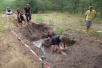 Jawohl, wieder eine Matsche-Pfütze, die im Gaensemarsch genommen wurde! 