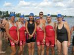 Sie hatten beim Volkssport-Staffel-Fitness-Triathlon viel Spaß v.l.Isa Höber, Annegret Wille, Jana Bieganski, Sabine Börner, Jens-Uwe Börner und Renate Liedtke.