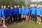 Die Bode-Runners der Gaensefurther vor dem Start zum ersten Wertungslauf im Solvay Cup: Renate Liedtke, Claudia Meier, Claudia Geist, Dirk Meier, Kathleen Mahler, Sibylle Schäper, Jörg Schäper, Jörg Eisfeld, Sabine Börner, Lutz Klauß, Sylvia Köhn, Josef Hindricks, Kirsten Geist, Katrin Winkler-Hindricks, Stefan Sindermann, Jürgen Günther, Jens-Uwe Börner (v.l.)