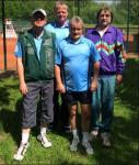 Die II. Herren 50 Mannschaft mit v.l. Roberto Henschke, Dieter Naumann, Herbert Mandel und Stefan Thiemecke spielte gegen den TC Schönebeck 3:3 Die II. Herren 50 Mannschaft mit v.l. Roberto Henschke, Dieter Naumann, Herbert Mandel und Stefan Thiemecke spielte gegen den TC Schönebeck 3:3