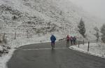 Wegen Schneeregen wurde in Kitzb&uuml;hl das Rennen verk&uuml;rzt. 
