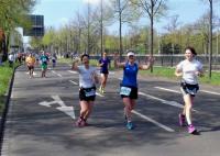 Der Leipzig-Marathon mit Sabine B&ouml;rner, Petra Becker und Sylvia K&ouml;hn (v.l.)