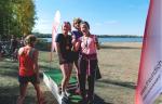 Annegret Wille, Silke Lud&szlig;uweit und Stefanie Nowak (v.l.) holten sich den 3. Platz in Altersklasse w>120.