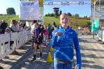 Geschafft! Jette Zaschke freut sich &uuml;ber ihren Zieleinlauf  nach 1,5 Kilometern.