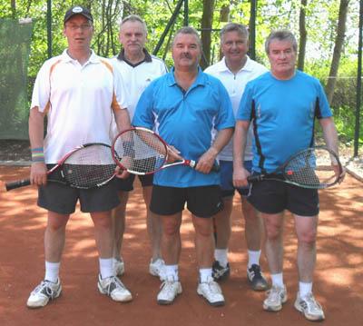 Mannschaft Herren 50 v.l.Manfred Rademann, Achim Engel, Reiner Christoph, Berndt H&auml;mmerling, Herbert Mandel.