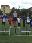 Gro&szlig;e Freude &uuml;ber Platz 2 im 800m Lauf.