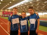 Die m&auml;nnlichen Teilnehmer der Gaensefurther Sportbewegung am 15. Intersportmeeting in Magdeburg v.l. Chris Tinter, Nico Ringstr&ouml;m und Pascal Richter.
