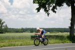 Auf dem Fahrrad legten die Triathleten wie hier Steffen Sch&ouml;ler in Hannover 90 km zur&uuml;ck. 