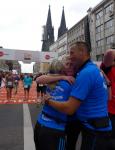 Das unglaubliche Trio im Ziel (Sibylle  und J&ouml;rg Sch&auml;per, Claudia Meier v.l.)