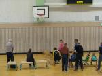 Beim Medizinballsto&szlig;en erzielte Melissa eine Weite von 3,44 Metern.