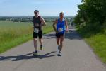 J&ouml;rg Eisfeld und Dirk Meier (v.l.) waren auf der Halbmarathon-Distanz unterwegs.