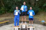 Gesamtsieger &uuml;ber die 9,8 Kilometer: Gut gebr&uuml;llt - macht Triathlet Maik L&ouml;we seinem Namen alle Ehre.