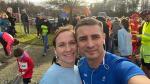 Janine und Daniel Wuwer sind weit gereist zum M&uuml;nz Sport Silvesterlauf Montabaur. Foto: Verein