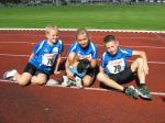 Die Teilnehmer an der Bezirksmeisterschaft in Sch&ouml;nebeck v.l. Marek Kadereit, Nele Schl&uuml;ter und Nico Ringstr&ouml;m. Foto: Doreen Kadereit