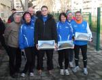 Die Gaensefurther Teilnehmer mit Anhang und Troph&auml;en ( v.l. Joachim R&ouml;sler, Sabine B&ouml;rner, Florian B&ouml;rner, Sylvia K&ouml;hn, Petra Kaufmann, Jens-Uwe B&ouml;rner).