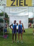 Die Gaensefurther Teilnehmer am 12. Kyffh&auml;user Bergtriathlon v.l. Matthias Lampe, J&uuml;rgen Eisfeld.