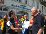 &Uuml;bergabe Gru&szlig;botschaften bei den Stadtwerken Bernburg
