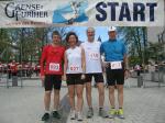Die kleine Abordnung der Gaensefurther Sportbewegung (v.l. Johannes H&ouml;ber, Sabine B&ouml;rner, Lutz Klau&szlig;, J&uuml;rgen Eisfeld).