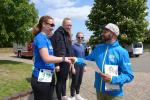 Janine Wuwer freut sich &uuml;ber Platz2 der weiblichen Teilnehmerinnen &uuml;ber 7,6 km.
